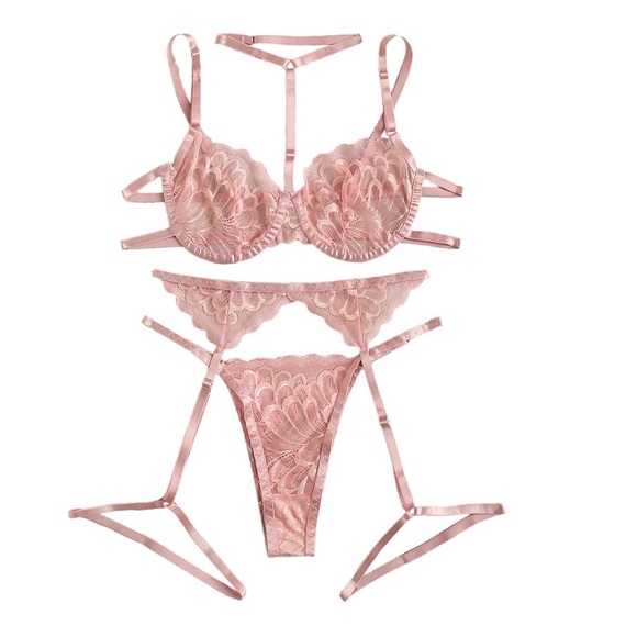 New Pink Lingerie Outfit 